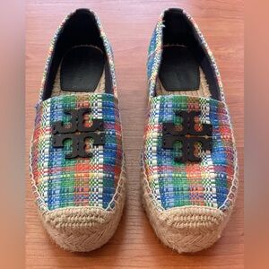 New Authentic Tory Burch Rare Special Edition Multicolor Espadrilles 6.5
